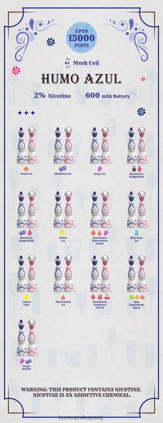 Humo Azul Vape NZ - Humo Azul 15000 puffs Disposable 4206861